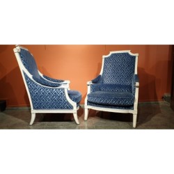 Paire de bergères Louis XVI