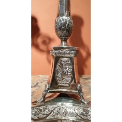 Paire de candélabres en argent