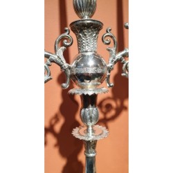 Paire de candélabres en argent
