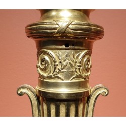 Pair de chenets Louis XVI