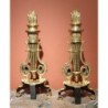 Pair de chenets Louis XVI