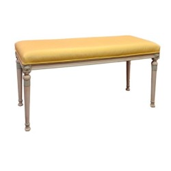 Banquette en hêtre peint et...