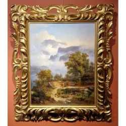 Paysage France/Italie - Carlo Marko (1822 - 1891)
