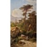 Paysage France/Italie - Carlo Marko (1822 - 1891)
