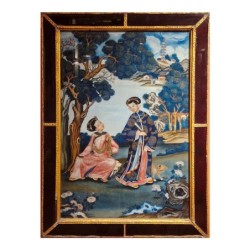 Fixé sous verre attribué à...