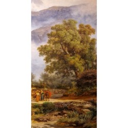 Paysage France/Italie - Carlo Marko (1822 - 1891)
